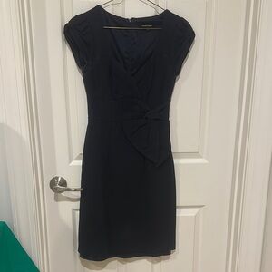 Nanette Lepore Blue Sheath Dress V-Neck Cap Sleeves